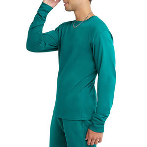 Chemise pour homme en coton et fibre de bambou de qualité supérieure, manches longues, col piqué, grande taille, respirante, vêtements d'extérieur - Product Image 1