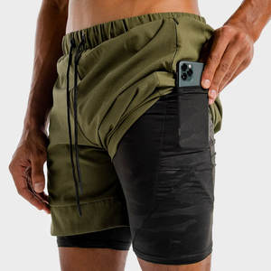 Solid Color Breathable <b>Mid</b> Waist Men's Awrah Shorts Running Wear Quick Dry Eco-Friendly New Style - Product Image 1