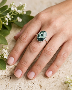 Natural Ocean Jasper Gemstone <b>Ring</b> Solid 925 Sterling Silver Handmade Boho Statement <b>Ring</b> for Women Wedding Engagement Party - Product Image 2