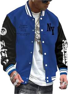 Veste d'hiver confortable pour homme, style Letterman, col montant, logo sur le devant, coupe-vent, haute qualité, écologique, à prix raisonnable - Product Image 6