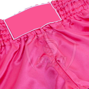 Shorts de Muay Thai pour hommes fabriqués au Pakistan, couleur contrastée, haute qualité, confortables, vêtements d'entraînement pour hommes, shorts de Muay Thai - Product Image 4