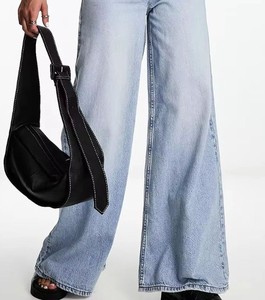 Prix de gros Jeans en denim coupe droite pour femme, couleurs personnalisables, respirant, écologique, personnalisé, style japonais, taille mi-haute, nouveau modèle - Product Image 5