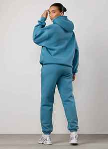 Conjunto Deportivo Informal de Dos Piezas de Gran Calidad, Estampado, 100% Poliéster, Unisex, Otoño Invierno, con Capucha y Cierre de Cordón - Product Image 3