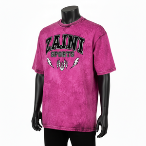 เสื้อยืดผู้ชายแบบฟอกสี พรีเมียมคอตตอนเจอร์ซีย์ ฟอกหิน พิมพ์ลายโลโก้ด้วยพลาสติซอล เสื้อยืดผู้ชาย 100% คอตตอน ทรงหลวม พิมพ์ลาย - Product Image 5