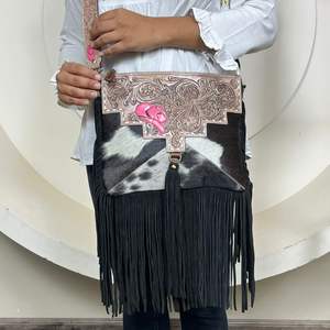 กระเป๋าสะพายข้างหนังวัวแท้สำหรับผู้หญิง, กระเป๋าสะพายข้างกระเป๋าหนังวัวแท้ทรงเครื่องมือคุณภาพสูง - Product Image 4