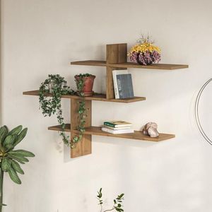 High Quality Wooden Wall <b>Shelf</b> <b>Storage</b> Rack For Living Room Bedroom Kitchen Office And Commercial Decoration - Product Image 1