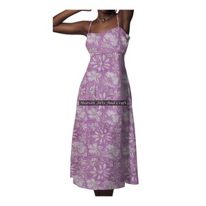 Nuevo Vestido Elegante Boho con Tirantes Finos y Estampado Floral para Mujer, Estilo Veraniego Perfecto para Vacaciones, Días de Playa y Veladas Relajadas, India - Product Image 2