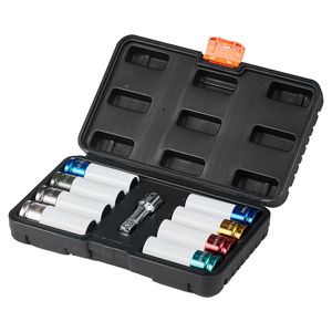 Set di Chiavi a Bussola per Dadi Ruota - Attacco da 1/2 Pollice, Metrico e SAE, a 6 Punte Profonde, 8 Misure Totali, in Acciaio CR-MO, con Bussola da 19mm - Product Image 5