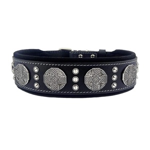 Top Indian Wholesale Manufacturer of Genuine Leather <b>Dog</b> <b>Collar</b> With Stud and Concho Decoration Top Supplier All Sizes Available - Product Image 5