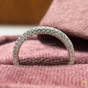 แหวนหมั้นเพชรโมอิสซาไนต์วินเทจ Trisha Jewels เงินแท้ 925 รับรองโดย IGI แหวนแต่งงานครบรอบแบบซ้อนได้ - Product Image 5