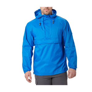 Chaqueta Impermeable y Transpirable para Hombre, Estilo Anorak, con Bolsillos Laterales, Cierre de Pullover, 100% Poliéster, Color Sólido, para Verano - Product Image 1