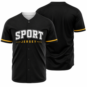 Camiseta de Béisbol Personalizada con Botones para Hombre y Mujer, Uniforme Deportivo Hipster Hip Hop con Serigrafía - Product Image 1