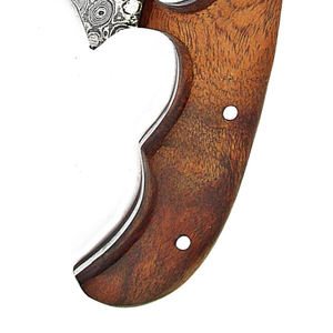 High Quality Industrial Grade Customizable Pizza <b>Cutter</b> Axe Wholesale Damascus Steel Axe Head <b>Wood</b> Handle Leather Sheath - Product Image 4