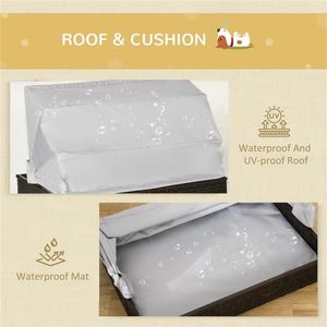 Cama elevada plegable para mascotas (pequeñas y XL) con dosel, espuma suave extraíble, malla lavable y características metálicas refrescantes para perros y gatos - Product Image 3