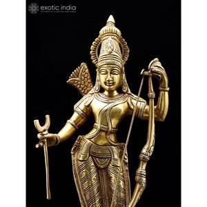 Statue en laiton élégante de Prabhu Shri Ram une sculpture debout exquise - Product Image 2