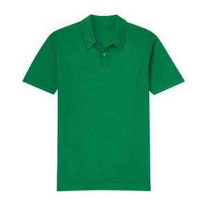 Polo d'été pour homme respirant en coton 100% couleur verte - Product Image 3