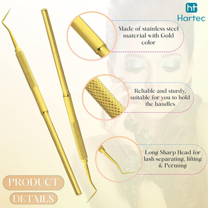 Herramienta de acero inoxidable Cross Edge para levantar pestañas, separador de pestañas para aplicaciones de permanente, extensiones, suministros para levantar y teñir pestañas - Product Image 5