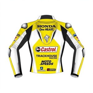 Joan Mir MotoCP <b>Racing</b> <b>Jacket</b> Zonda <b>Jacket</b>/Chaquetta Premium Cowhide Kangaroo Leather <b>Racing</b> <b>Jacket</b> High-Speed MotoCP CE - Product Image 2