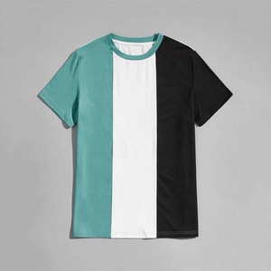 เสื้อยืดคอกลมแขนสั้นผู้ชาย ทรงปกติ ดีไซน์เรียบง่าย ผ้าถัก สีดำ ขาว สามสี - Product Image 3