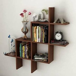 Modern Leather Square Floor Mount <b>Floating</b> Display <b>Shelf</b> Eco-Friendly Asian Zen Design for Living Room Bedroom Office - Product Image 2