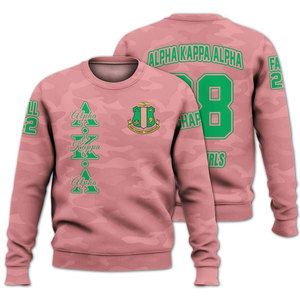 Sudadera Alpha Rosa con Cuello Redondo, Impresión por Sublimación, Unisex, Ropa Casual de Invierno, Forro Polar de Poliéster/Algodón - Product Image 1