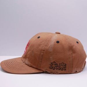 Vintage Cotton Distressed Embroidery Patch Logo Acid Wash Casual Trucker <b>Hat</b> <b>Men</b> <b>Winter</b> 5-Panel Breathable Waterproof - Product Image 3