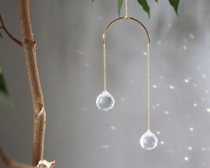 Attrape-soleil en métal et cristal de forme incurvée, élégant, idéal pour la décoration de la maison, du jardin, du balcon, de la fenêtre, idée cadeau - Product Image 6