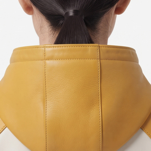 Veste sans manches en cuir pour femme, gilet à capuche en cuir pour femme avec poches latérales, veste sans manches en cuir zippée pour femme - Product Image 5