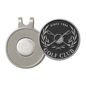 Marqueur de balle de golf en métal personnalisé avec logo de club sportif et clip pour chapeau - Product Image 6
