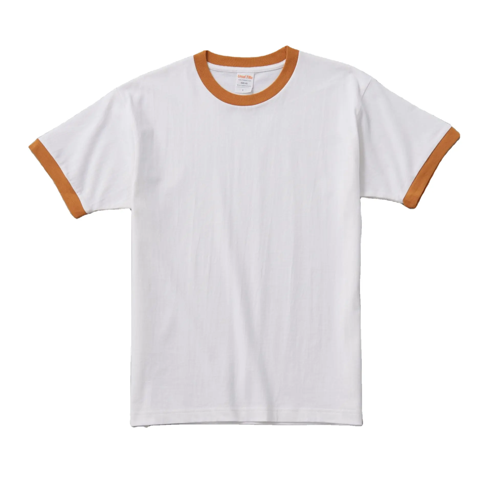 2024 diseño personalizado última moda contraste Color Ringer Camisetas manga corta cuello redondo Ringer camisetas algodón hecho color sólido tinte