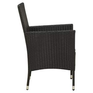 Ensemble de 2 chaises de jardin en polyrotin noir, taille moyenne - Product Image 4