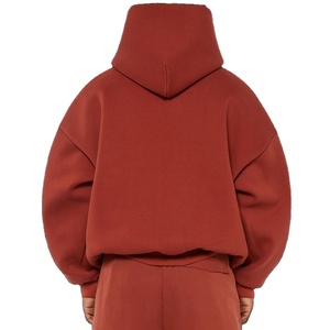 2025 personnalisé poids lourd 500 Gsm sweat à capuche surdimensionné 100% coton poche goutte avec impression bouffante conception solide de haute qualité pour l'hiver - Product Image 2