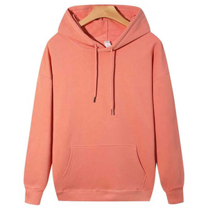 เสื้อฮู้ดคอรัลแบบยูนิเซ็กซ์ ทรงโอเวอร์ไซส์ สีพื้น ผ้าฝ้ายฟลีซ 100% ระบายอากาศได้ดี สวมใส่สบาย มีกระเป๋าหน้า เหมาะสำหรับฤดูหนาว - Product Image 1