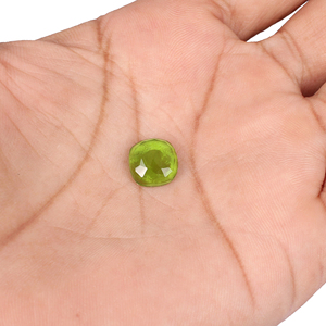 Peridoto Verde Creado en Laboratorio, Corte Rosa Hidro, Gema Suelta de 3.7 Ct, 10x10 mm, para Joyería - Product Image 2