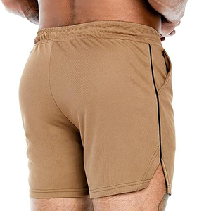 Hot Selling Men's Shorts High Street Style Windproof 100% Cotton <b>Elastic</b> Waist Mid Waist Embroidered Fitness Training Shorts - Product Image 3