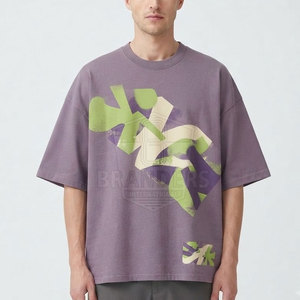 เสื้อยืดแฟชั่นโอเวอร์ไซส์สำหรับผู้ชาย ทรงหลวม ระบายอากาศได้ดี ผ้าฝ้าย สวมใส่สบาย เหมาะกับลุคสบายๆ ในฤดูร้อน และสไตล์สตรีทแวร์ - Product Image 3