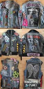 <b>Gothic</b> Punk Studded Rivet Premium Cowhide Unisex Motorcycle Leather <b>Jacket</b> with Solid Winter Design Logos and Color Combination - Product Image 3