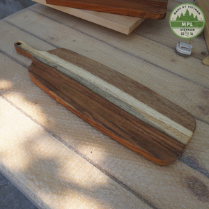 Tabla de cortar de madera de acacia negra con borde vivo sólido personalizado con mango-Accesorio de cocina moderno ecológico, disponible en tamaño pequeño - Product Image 6