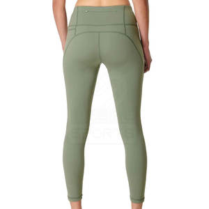 New Design Plus Size Mid Waist Knitted Eco-Friendly <b>Leggings</b> for <b>Women</b> Quick Dry Yoga Wear OEM Service Fitness - Product Image 3