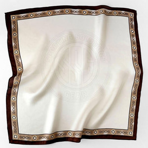 Silk Scarf Elegant Square Shape With Soft Fabric For Daily Outfit And Hair Styling Silk Scarf - Product Image 2