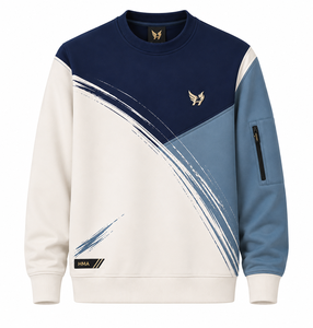 เสื้อสเวตเชิ้ตคอกลมแบบยูนิเซ็กซ์ ผ้าฟลีซ แต่งสีบล็อก มีกระเป๋าซิป ดีไซน์โลโก้ ทรงปกติ สวมใส่ได้ในโอกาสทางการ เหมาะสำหรับฤดูใบไม้ร่วง เป็นมิตรต่อสิ่งแวดล้อม แห้งเร็ว - Product Image 1