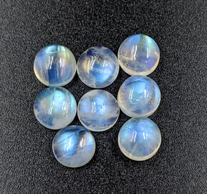 Cabujones de piedra lunar arcoíris redondos de 6x6, 8x8, 10x10, 12x12 mm, piedra preciosa natural para la fabricación de joyería a precio de mayorista. - Product Image 3