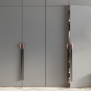 Poignée de porte de placard moderne en aluminium, profilé de bordure, montage en surface, pour panneau plat, quincaillerie de meuble pour la maison - Product Image 1