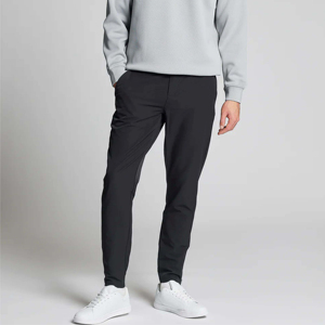 Pantalon décontracté pour homme en tricot uni à taille élastique, respirant et léger, idéal pour le golf et le quotidien - Product Image 2