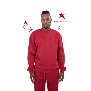 Conjunto Deportivo Premium Personalizado con Bordado y Estampado en Sudadera de Cuello Redondo, Pantalones Deportivos, Tallas Personalizadas Disponibles - Product Image 4
