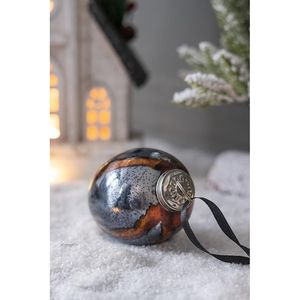 Set di 6 palline di natale a forma di uovo 3 \ "X 3 \" X 4.3 \ "palline appese Decorative in vetro per decorazioni festa dell'albero - Product Image 4