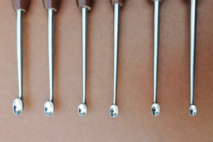 BTECH ENTERPRISES Ensemble de 6 curettes osseuses Halle à manche en fibre, instruments chirurgicaux orthopédiques certifiés CE - Product Image 3