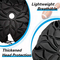 Protectores de cabeza para rugby, casco de fútbol suave, protección ligera para la cabeza, equipo de seguridad ajustable, transpirable, con absorción de impactos
