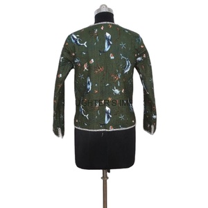 Veste courte matelassée en coton imprimée tendance indienne pour femmes, réversible, écologique, taille unique - Product Image 3