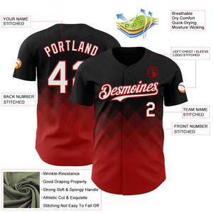 Custom Baseball Uniforms Sublimation Printed Embroidered Logo Button <b>Down</b> Quick Dry Active Sportswear Team Wear OEM Jerseys - Product Image 4